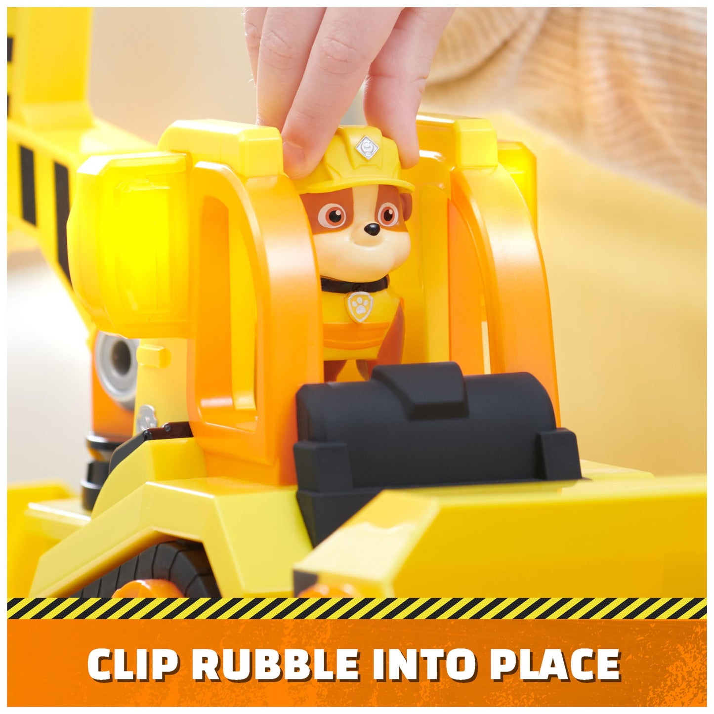 Rubble and Crew, Bark Yard Deluxe Bulldozer Construction Truck Toy with Lights, Sounds and Rubble Action Figure, Kids’ Toys for Boys and Girls Aged 3+
