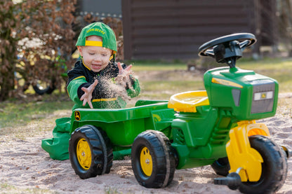 ROLLY TOYS | rollyTrac John Deere with Sound and Trailer | Pedal Tractor | 052769, Yellow