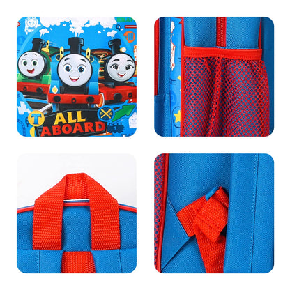 William Lamb Thomas the Tank Engine Kids Childrens Premium Backpack School Travel Bag with side mesh pocket and front zipped pocket, Multicolour, 36.7cm (height), 26cm (width), 13cm (depth) (02938)