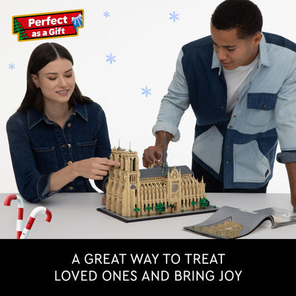 LEGO Architecture Notre-Dame de Paris Set, Model Kit for Adults to Build, Home or Office Décor, Collectible Gift for History-Loving Men, Women, Him or Her 21061