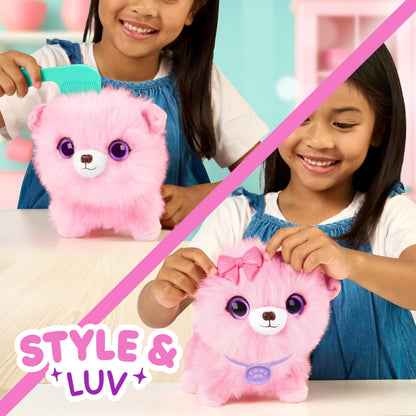ScruffaLuvs Pet Scruffs Pink - Mystery Plush Toy, 7.5" Tall - Wash to Reveal 1 of 3 Rescue Pets: Puppy, Bunny, or Kitty - Includes 8.7" Deluxe Pet Carrier