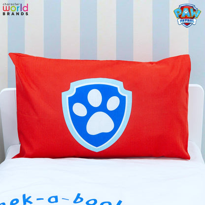 Paw Patrol Official Pupster Design Toddler Cot Bed Duvet Cover Set | Reversible 2 Sided Bedding Duvet Cover Including Matching Pillow Case, Polycotton, Junior