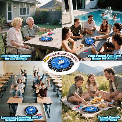 Word Game Family Board Games for Kids & Adults with 2 Modes,220 Topic Categories 24 Letters Pressing Game,Fun Fast-Paced Puzzle Games for Boys Girls Age 3+, 2-8 Players,Christmas & Birthday Gifts,Blue