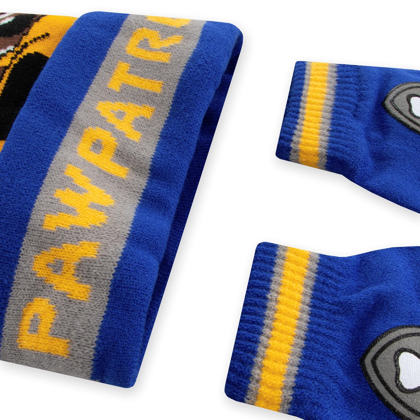 Paw Patrol Hat And Gloves Set For Kids, Chase Boys Hat And Gloves Set With 3D Ears, Blue, One Size