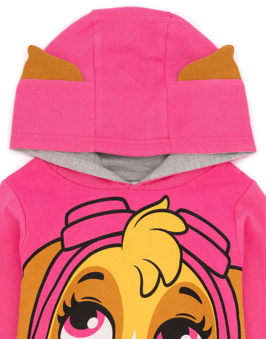 Paw Patrol Kids Hoodie | Boys Girls Chase Marshall Skye Everest OR Rubble Sweater Options | Yellow Navy Red Pink Blue Jumpers 3D Ears | Nickelodeon Merchandise