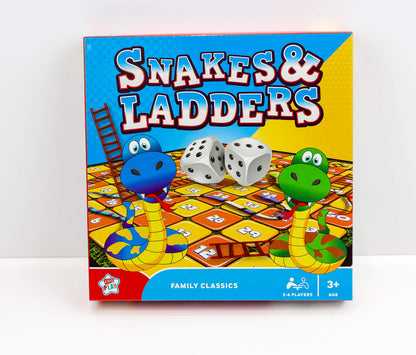 Kids Play Snakes & Ladders Family Classics Board Game 2-6 Players Age 3+