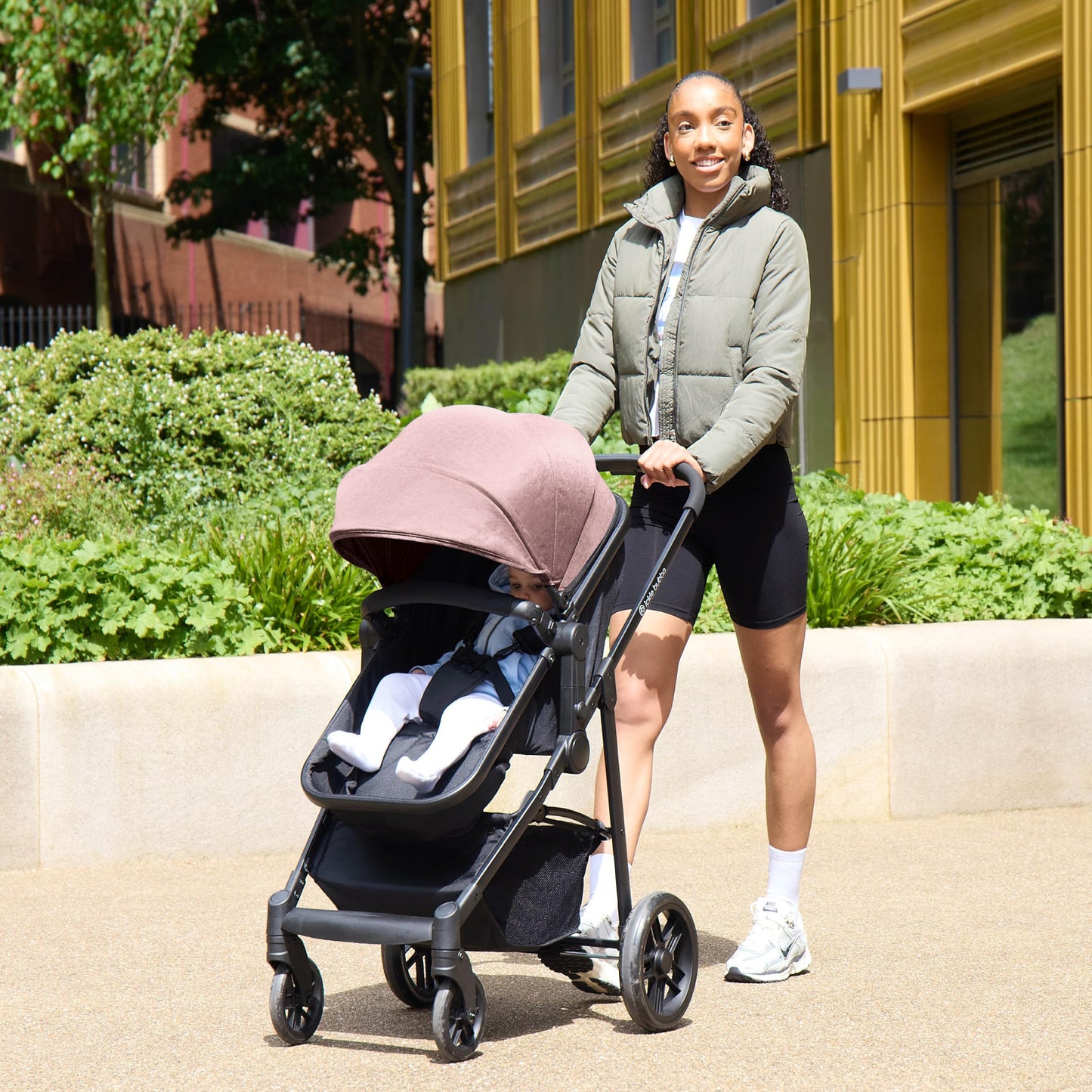 Ickle Bubba Star 2-in-1 Pushchair – Suitable from Birth to 15kg (Approx. 3 Years*), Convertible Seat, One-Hand Fold, UPF 50+ Canopy, Spacious Basket & Durable Wheels (Dusky Pink)