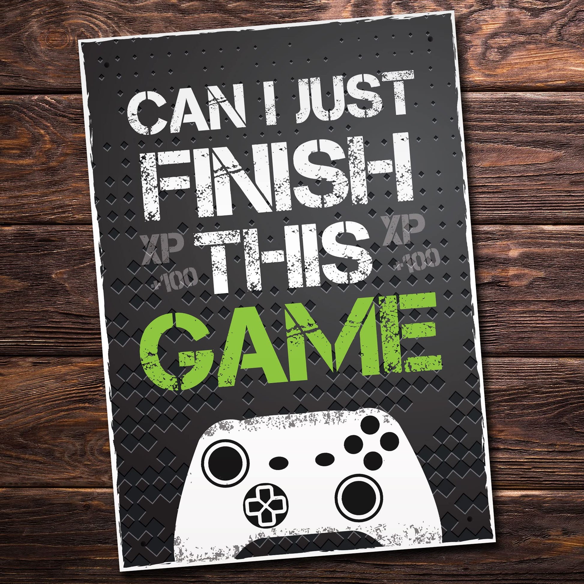 Black gaming sign with Xbox-inspired design, featuring "Gamer" text, perfect for boys' bedrooms or man caves, by RED OCEAN.