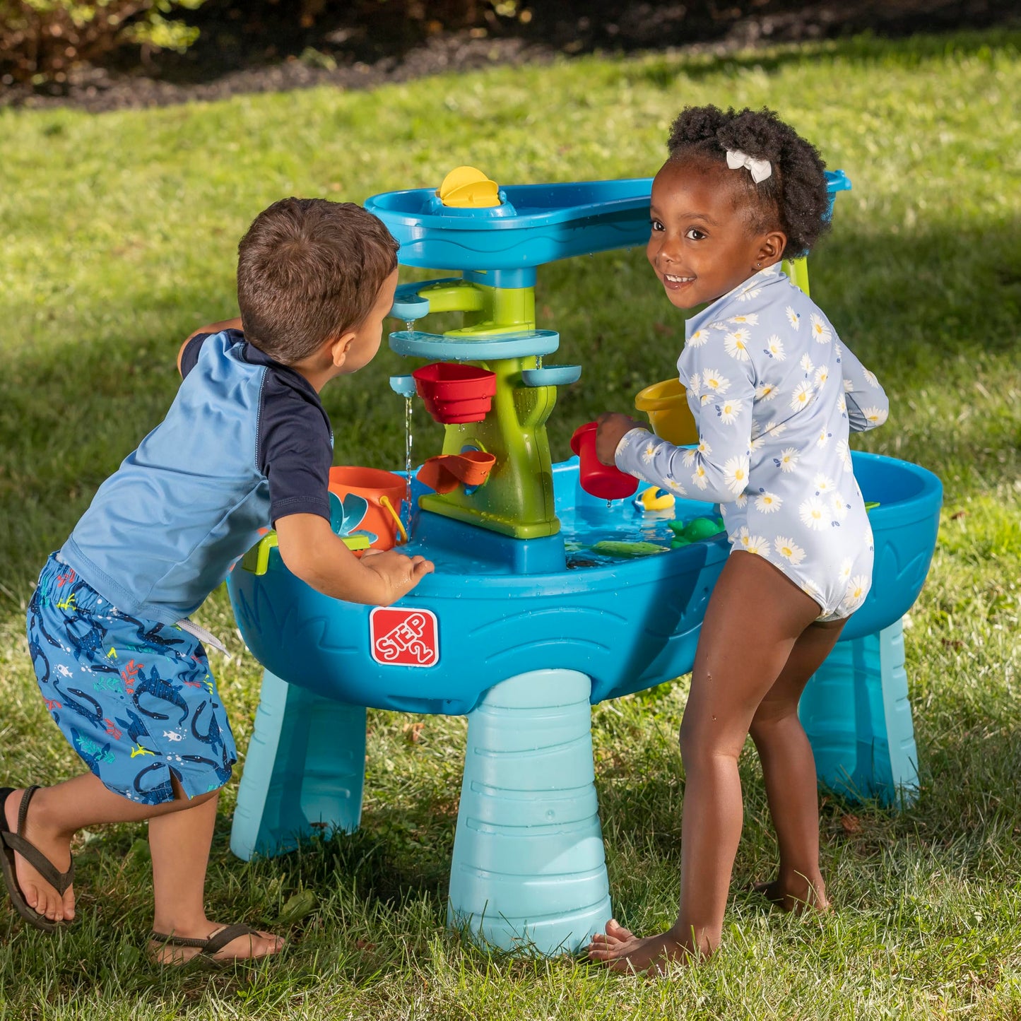 Step2 Double Showers Water Table with 11-pieces accessory set | Water Play, Activity Table | For the garden