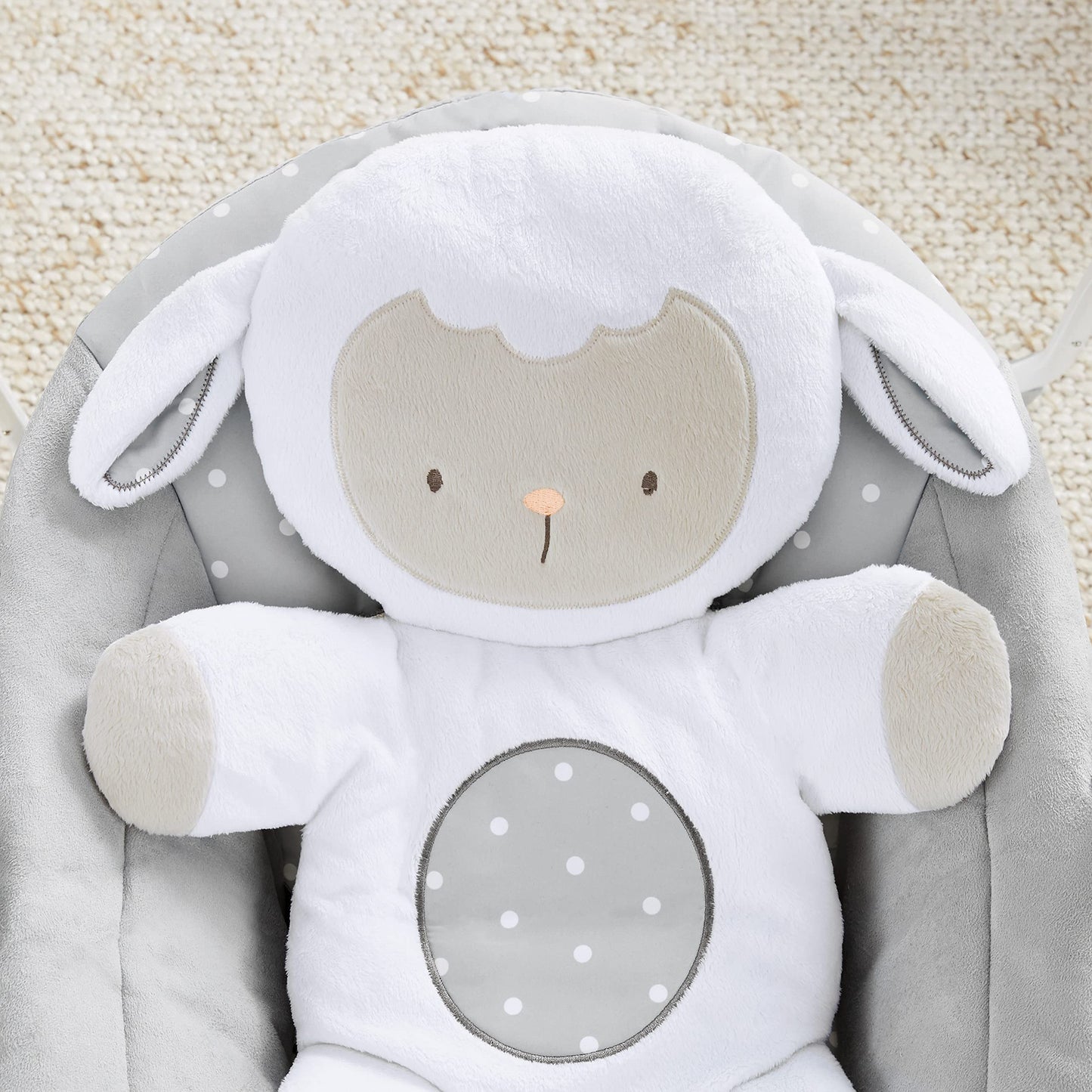 Ingenuity Comfort 2 Go Compact Portable 6-Speed Baby Swing with Music, Folds for Easy Travel - Cuddle Lamb, 0-9 Months