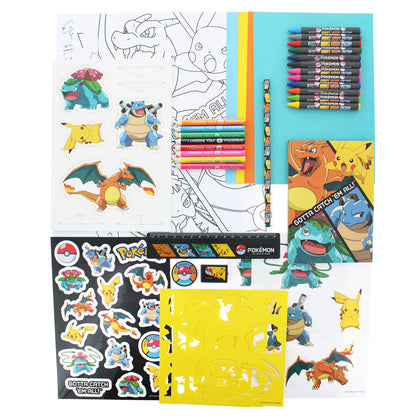 Pokemon Large Art Set by Blueprint Collections featuring colorful stationery and art supplies for kids' creative projects.