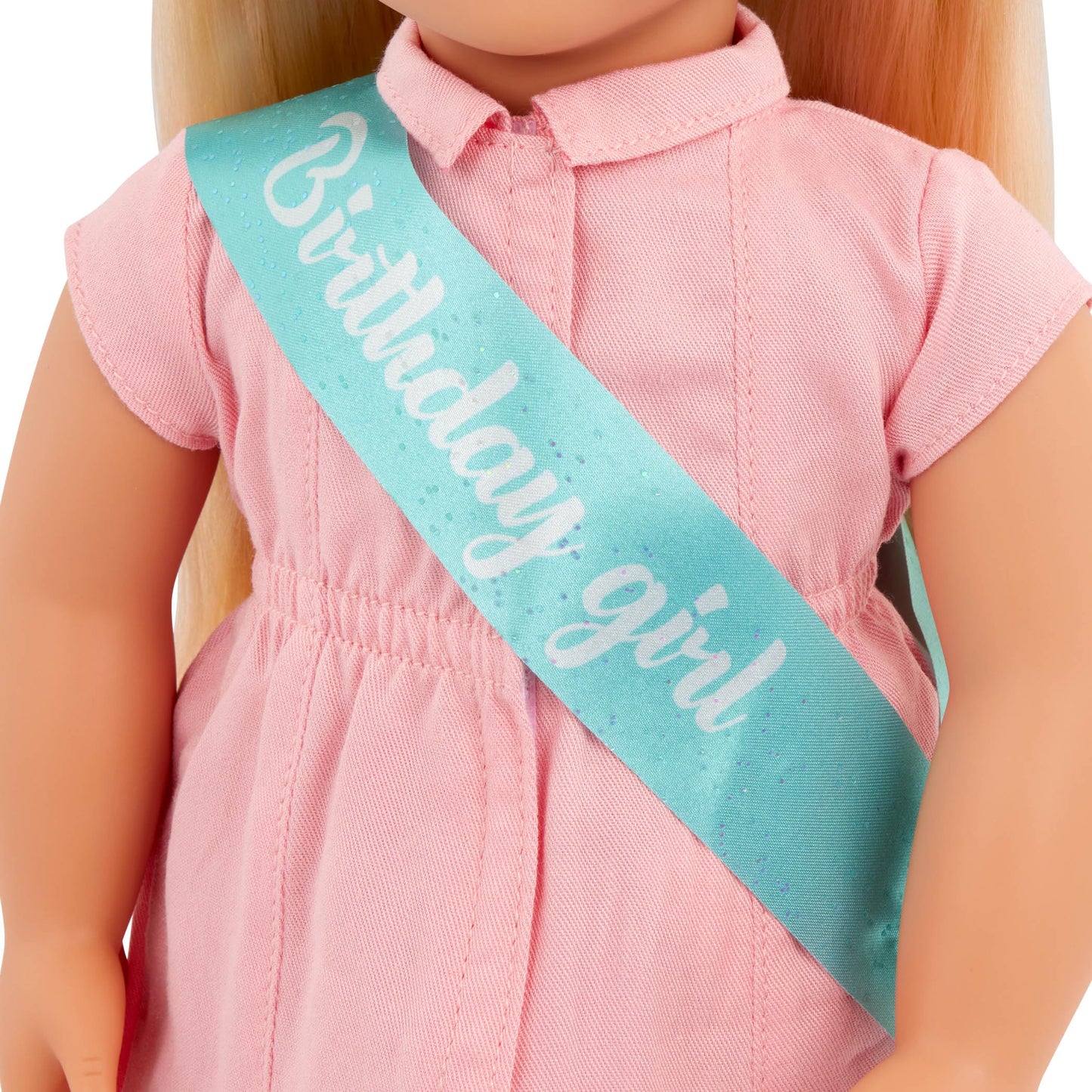 Our Generation - Brenna - 18-Inch Birthday Doll & Accessories - Lifelike Blue Eyes & Dark-Blonde Hair - Party Dress, Sash & Balloons - Pretend Play - Toy for Kids 3 Years +