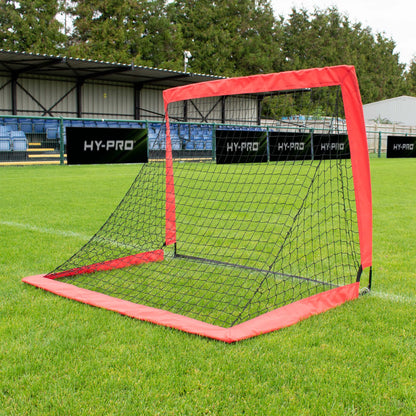 Hy-Pro 4ft x 3ft Pop Up Flexi Football Goal – Portable Net with Carry Bag, All-Weather Design, Durable & Secure Football Training Equipment, Foldable Mini Goal for Garden, Park & Indoor Use