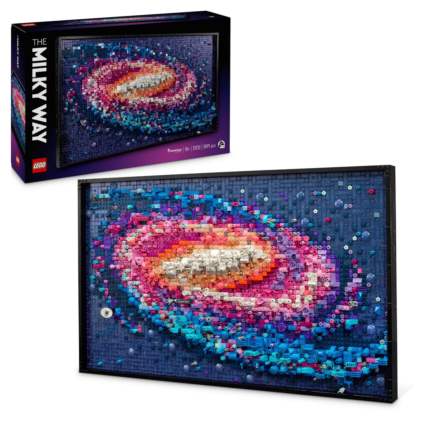 LEGO Art The Milky Way Galaxy - Space Model Kit for Adults - Astronomy Gift for Mothers - Makes a Great Creative Activity or Home Office Décor Idea for The Living Room - 31212