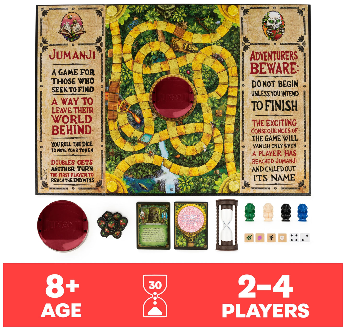 Jumanji The Game, The Classic Adventure Board Game for Kids and Families Aged 8 and Up