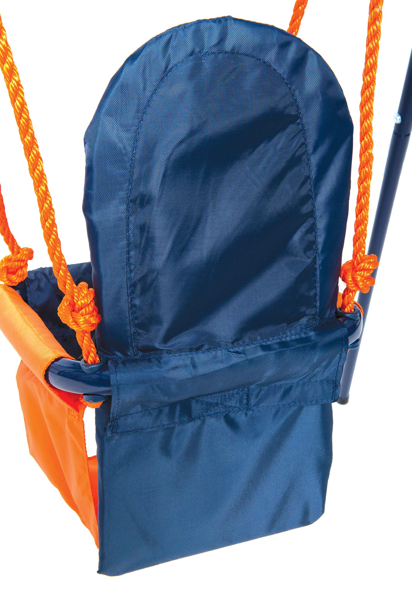 Hedstrom Folding Baby Swing Set | Age 6-36 Months | Outdoor Garden or Home Play Equipment Children | Adjustable Kids Playground | Toddler Toy Chair High Back, Blue/Orange