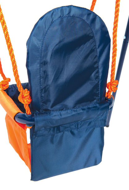 Hedstrom Folding Baby Swing Set | Age 6-36 Months | Outdoor Garden or Home Play Equipment Children | Adjustable Kids Playground | Toddler Toy Chair High Back, Blue/Orange