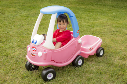 little tikes Princess Cozy Coupe Trailer - Toy Trailer for Children, Encourages Creative Play, Suitable for Ages 3 to 10 Years, Pink