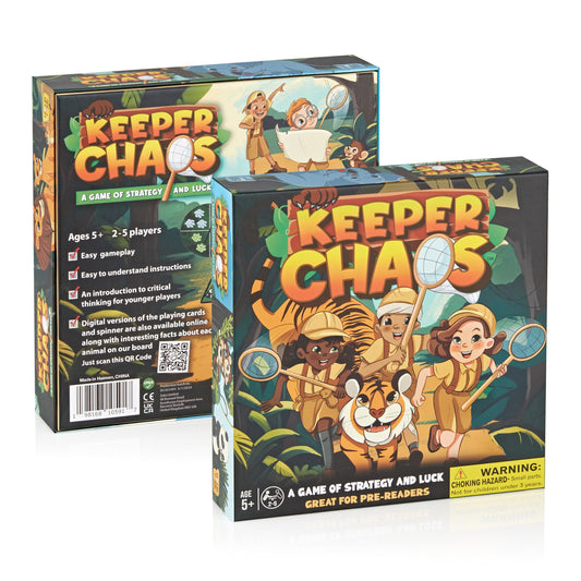 Keeper Chaos – Award Winning Zoo-Themed Adventure & Strategy Board Game for Kids & Family Game Night, Zoo Gift for Pre-Readers & Kids 5+, Fun Family Board Games for 2-5 Players
