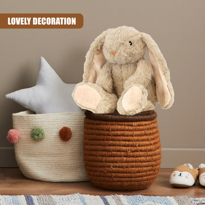 The Magic Toy Shop Plush Rabbit Bunny Teddy - Super Soft Cuddly Toy - Seated Stuffed Animal, Suitable from Birth - Great Gift for Kids & Adults for All Occasions (Beige)