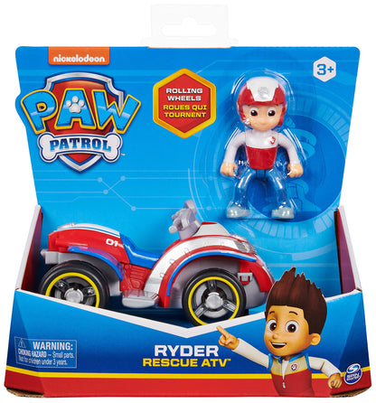 Paw Patrol, Ryder’s Rescue ATV Vehicle with Collectible Figure, for Kids Aged 3 and up