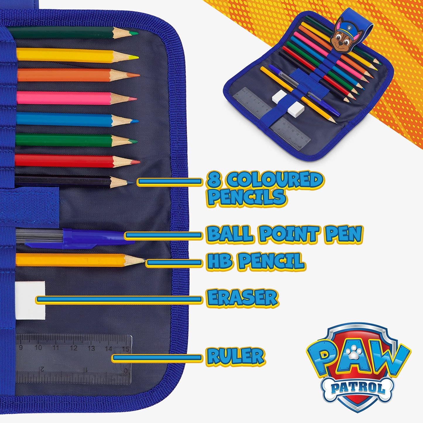Paw Patrol Pencil Case with Stationery Included for Kids - Girls and Boys Stationery School Supplies - Gifts for Kids