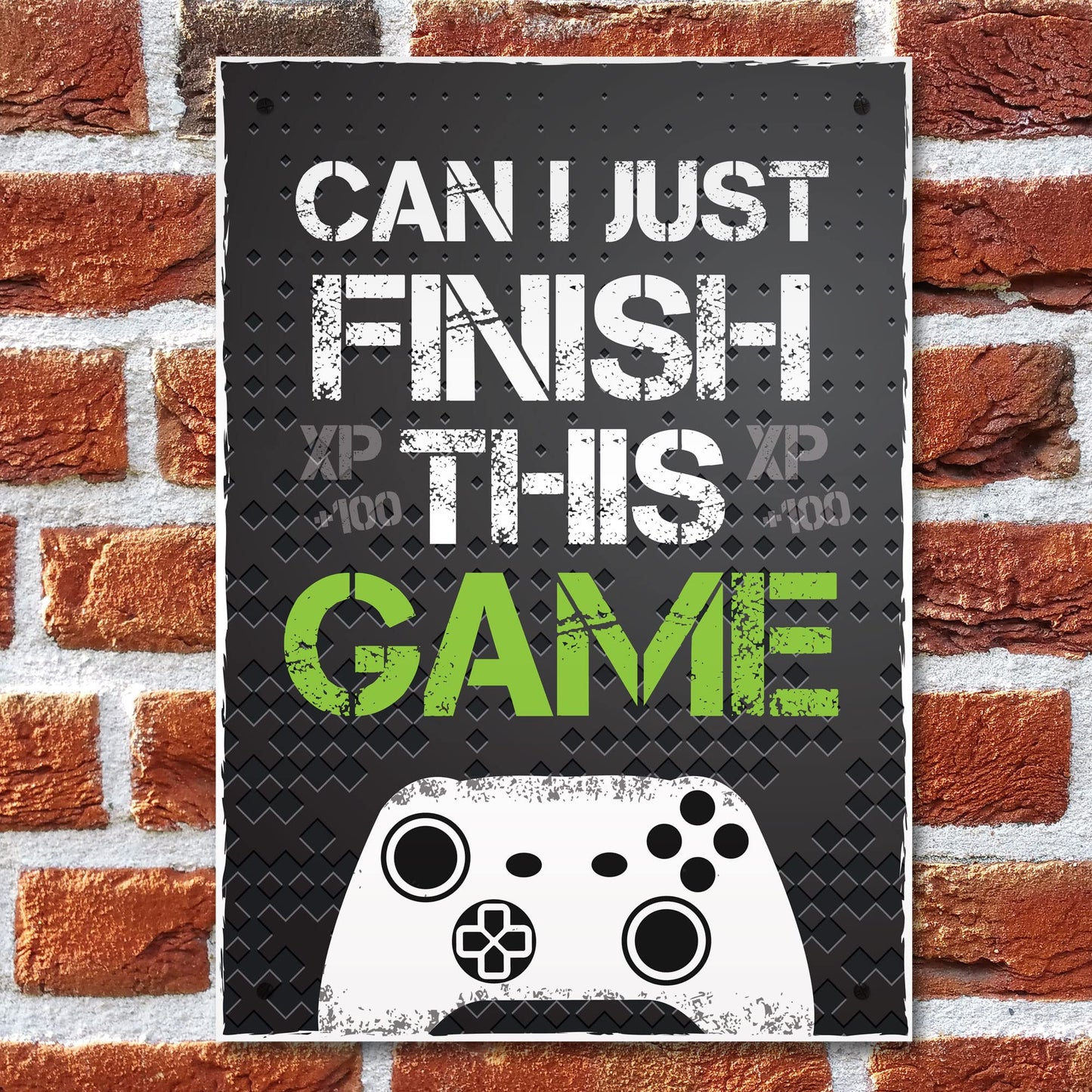 Black Xbox-inspired gaming sign by RED OCEAN, perfect for boys' bedroom or man cave wall decor, featuring gamer-themed design.