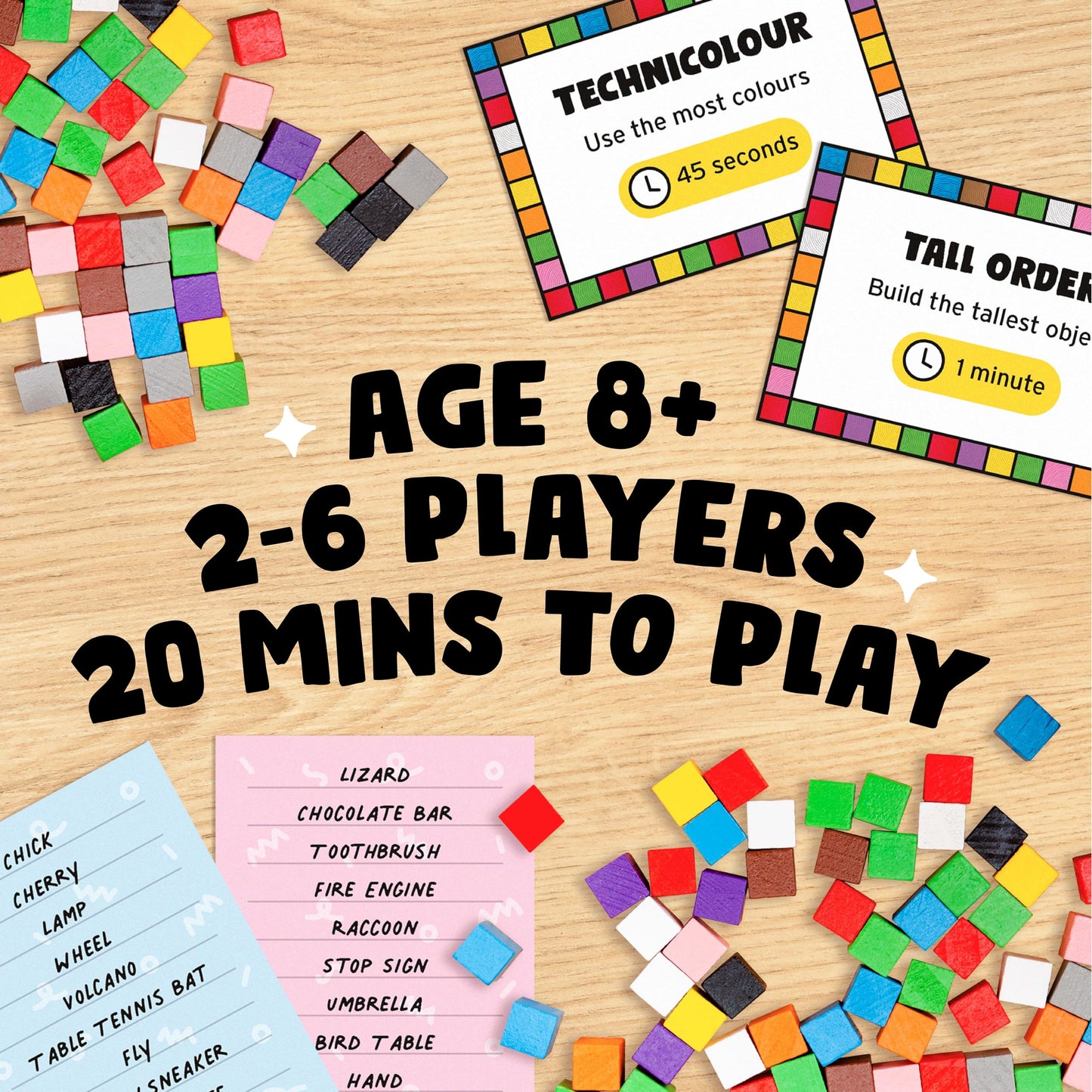 Block Party: Colourful Block Building Family Board Game for Kids Aged 8+, Adults, Teens | Perfect Christmas Game