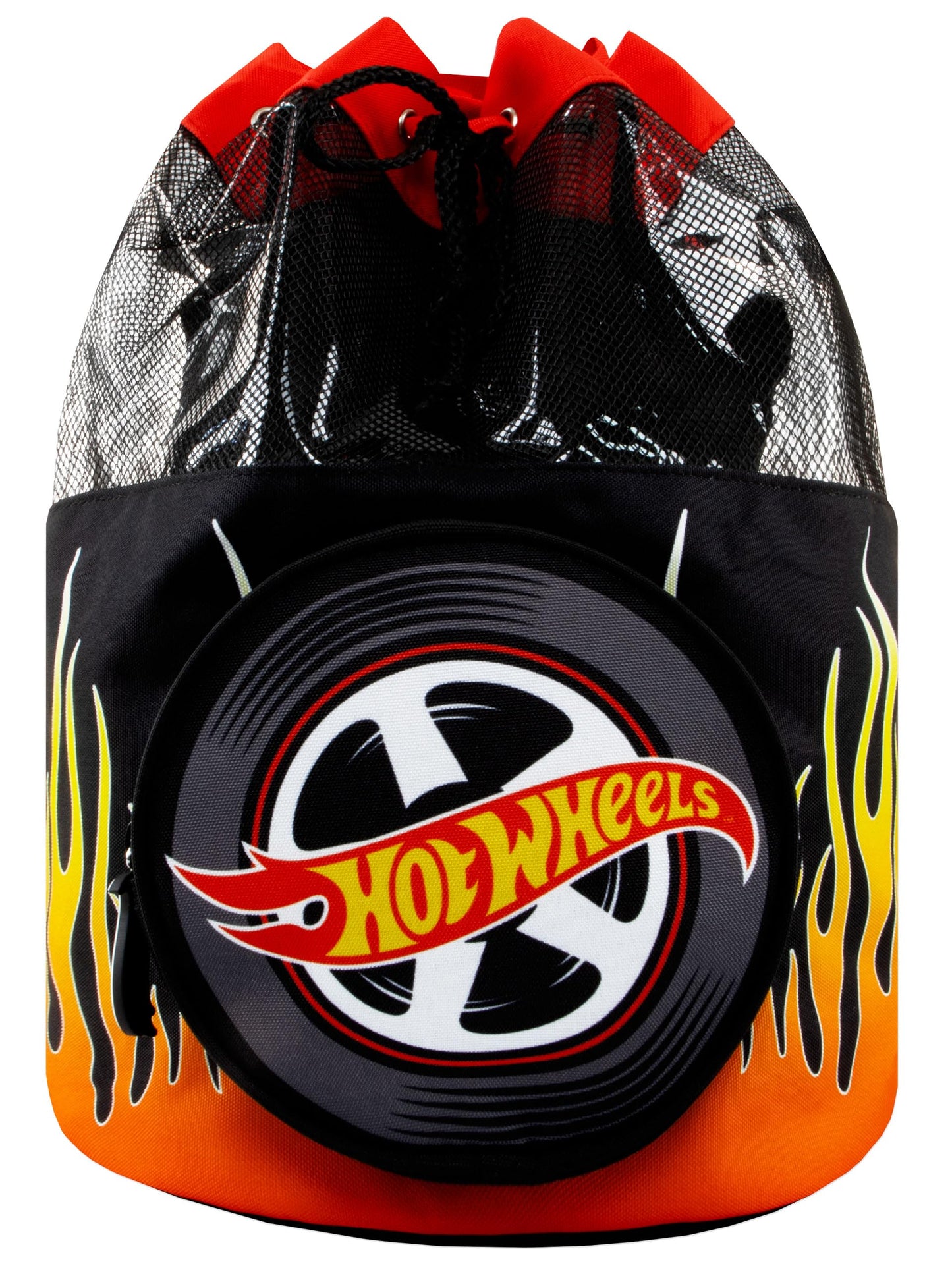 Hot Wheels Boys Swim Bag, Boys Swimming Bag For Summer, Drawstring Bags For Children, Official Merchandise, One Size Black
