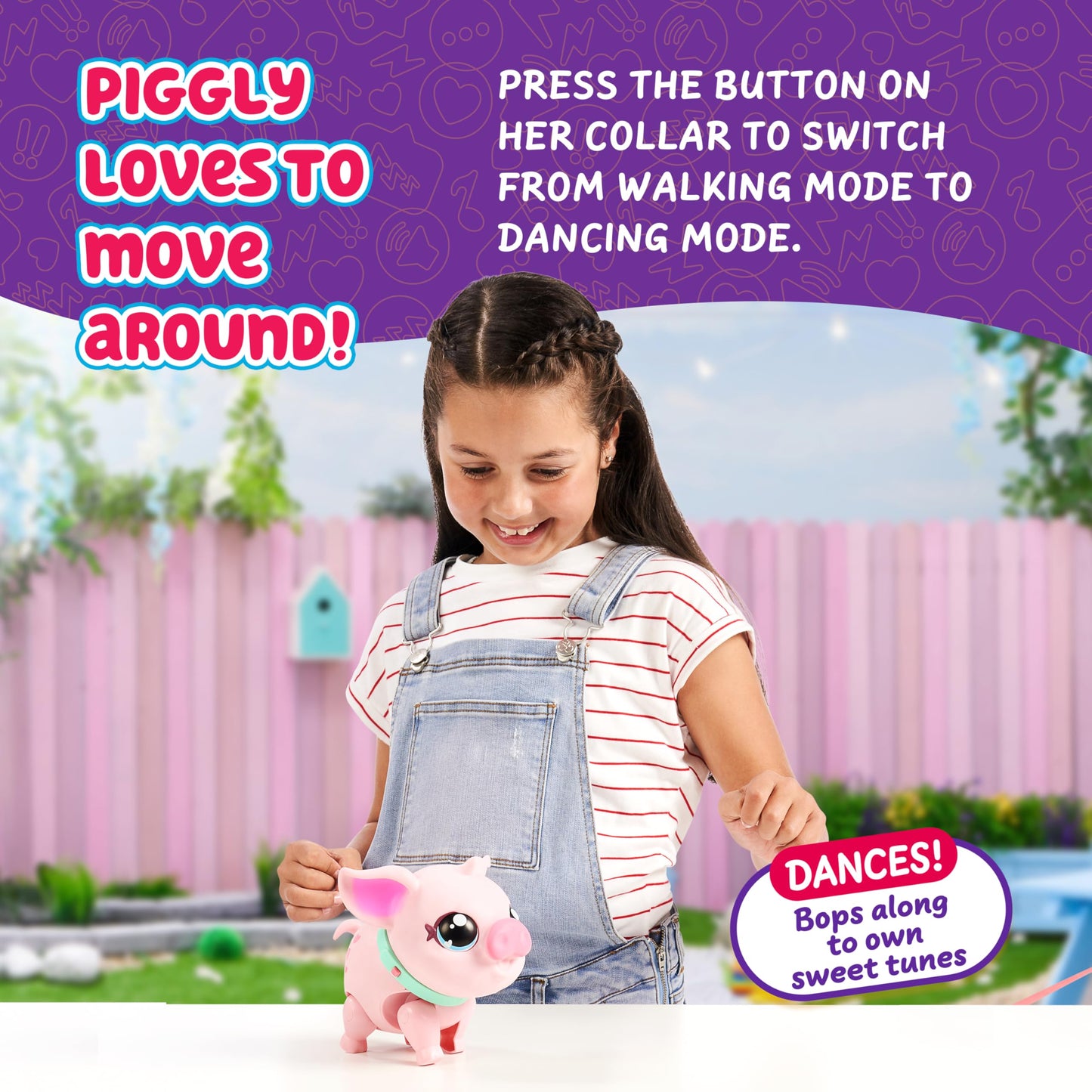 Little Live Pets - My Pet Pig | Soft and Jiggly Interactive Toy Pig That Walks, Dances and Nuzzles. 20+ Sounds & Reactions. Batteries Included. For Kids Ages 4+.