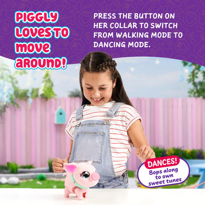 Little Live Pets - My Pet Pig | Soft and Jiggly Interactive Toy Pig That Walks, Dances and Nuzzles. 20+ Sounds & Reactions. Batteries Included. For Kids Ages 4+.