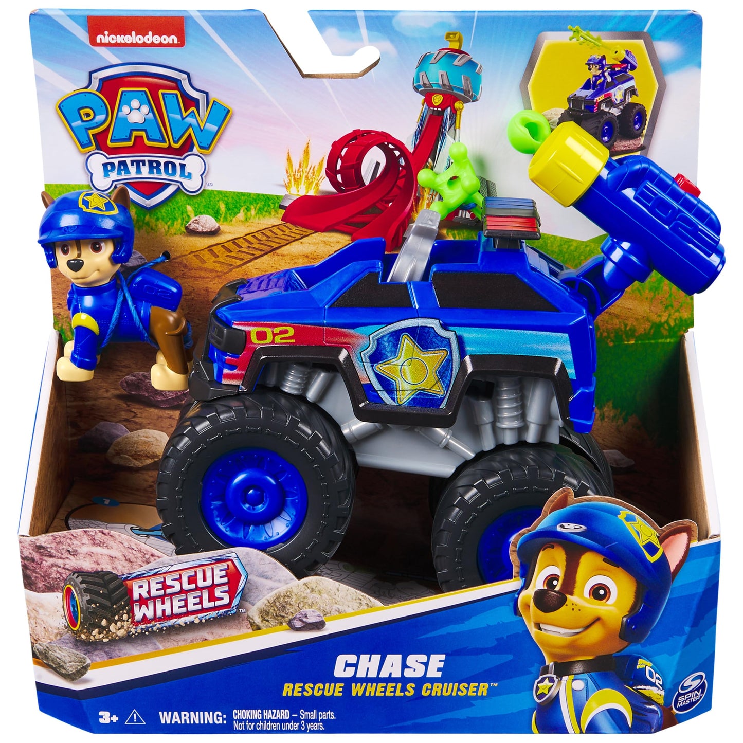 Paw Patrol: Rescue Wheels Chase’s Cruiser, Toy Truck with Projectile Launcher and Collectible Action Figure, Kids’ Toys for Boys & Girls Ages 3 and up