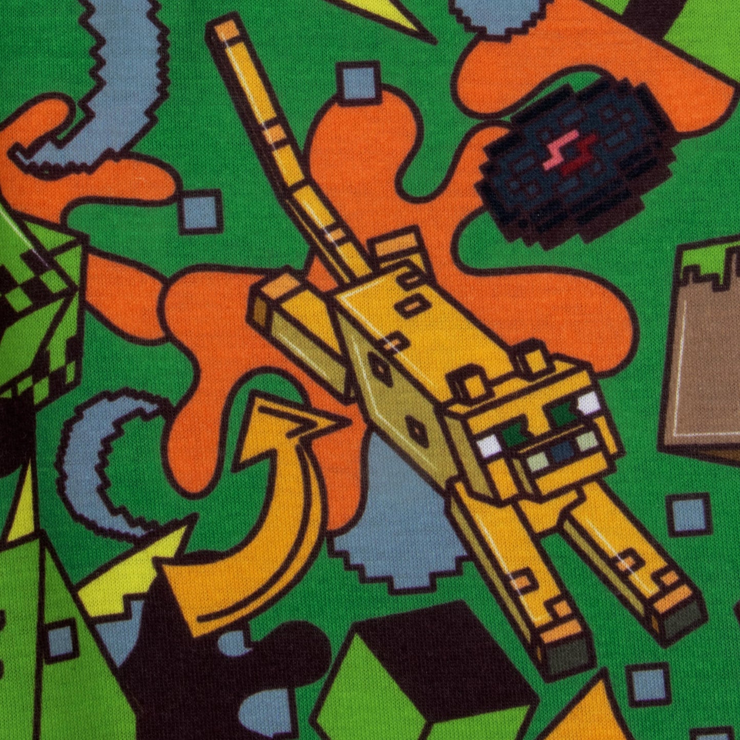 Minecraft Pyjamas, Creeper Boys Pyjamas, Gaming Pjs For Boys, Long Sleeve Kids Pjs, Multicolour 6-7 Years