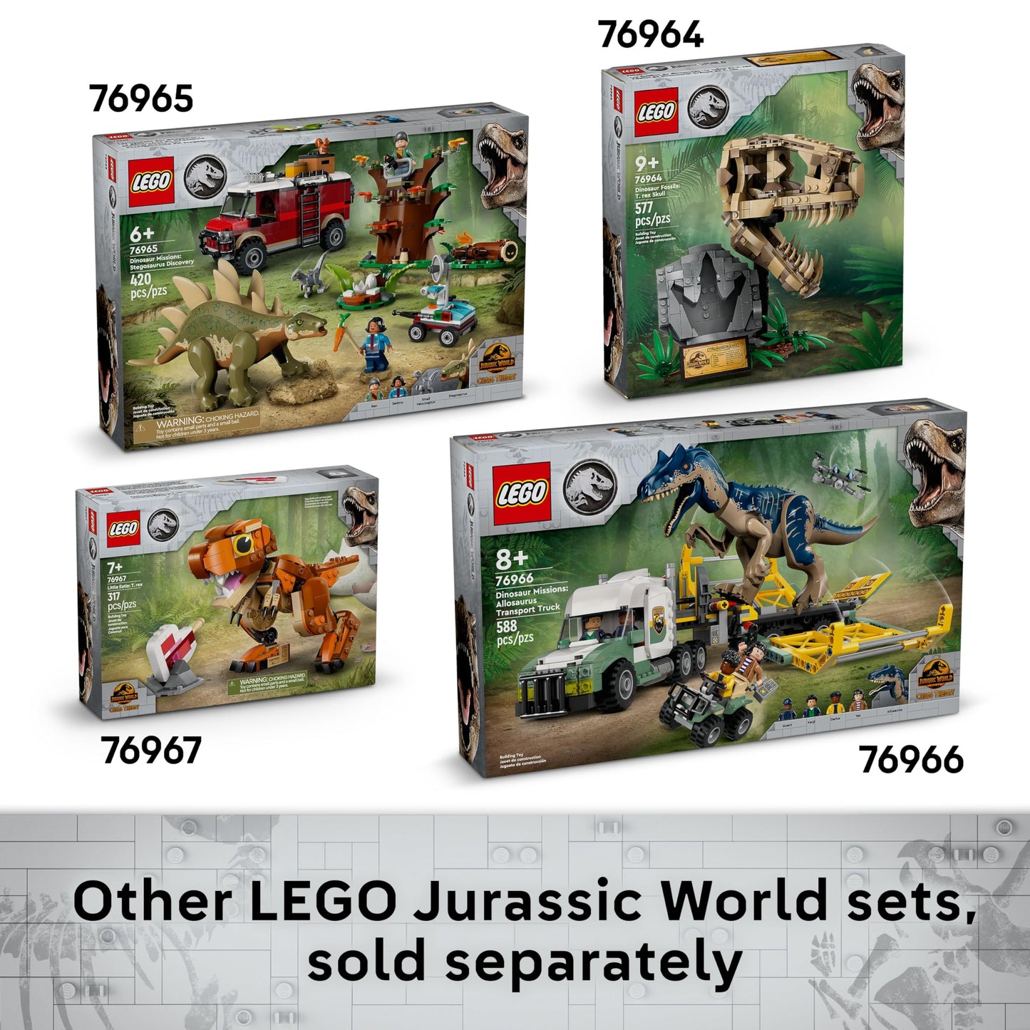 LEGO Jurassic World Dinosaur Fossils: Triceratops Skull Model, Dinosaur Toy for 9+ Year Old Boys & Girls, with Opening Jaw & Display Stand, Birthday Gift Idea 76969