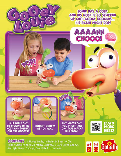 Goliath Games Gooey Louie: Pick a Winner! | New & Improved Bogey Picking Fun! | Kids Action Games | For 2+ Players | Ages 4+