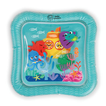 Baby Einstein Ocean Explorers sensory water mat with colorful sea creatures for tummy time and seated play for infants 0-36 months