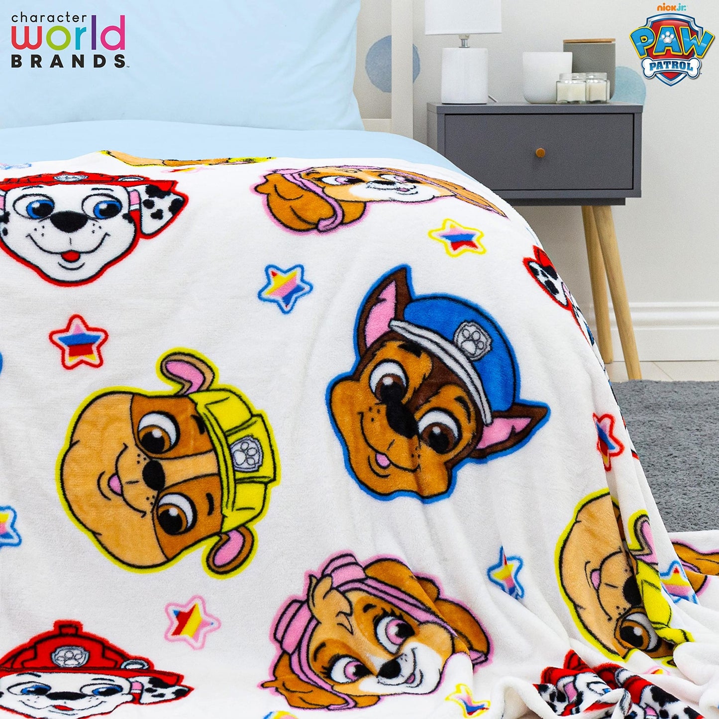 Character World Paw Patrol Official Fleece Blanket|Pupster Design Super Soft Warm Throw | Brands | Perfect For Any Children's Bedroom, Camping & Sleepovers