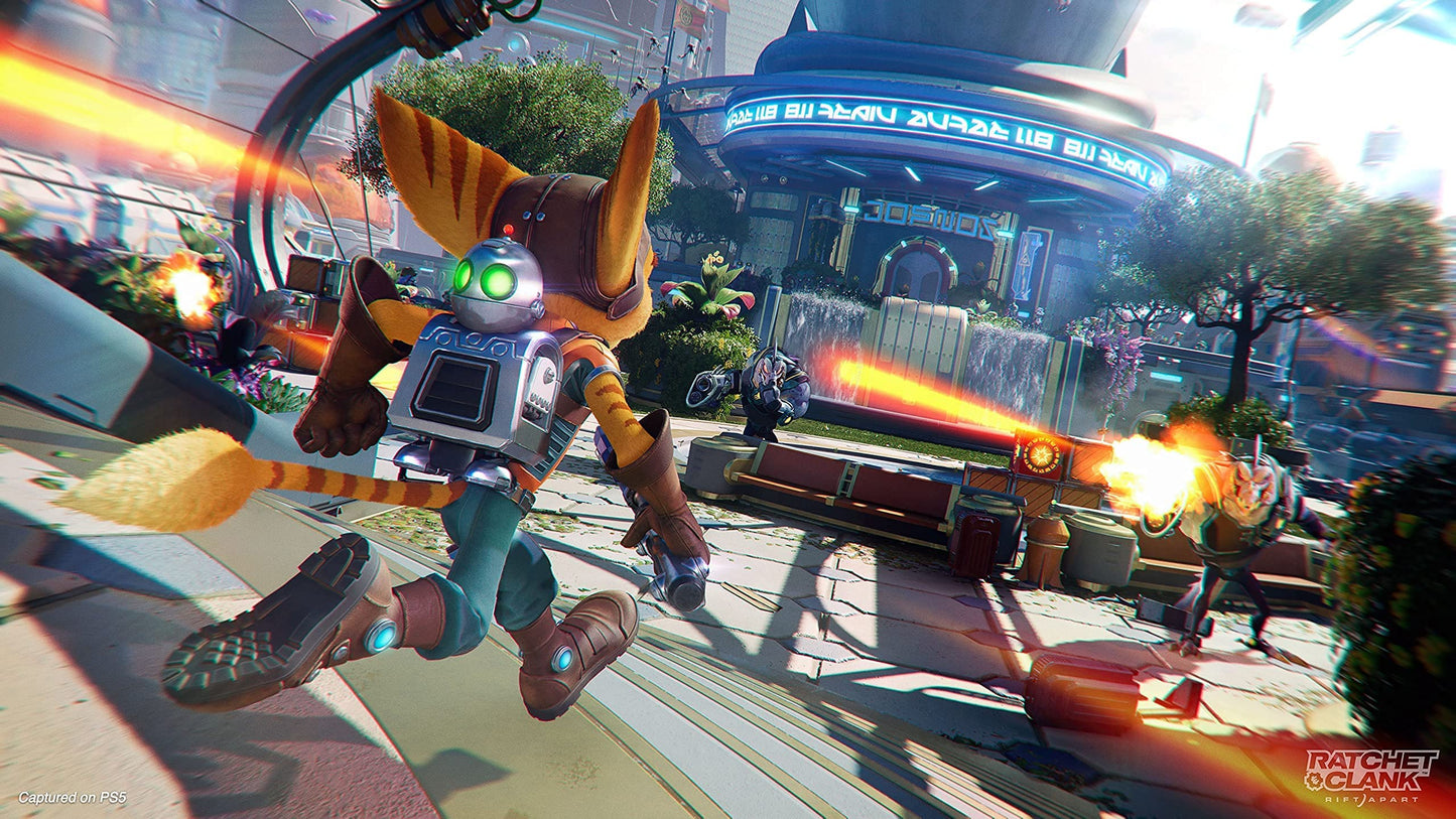 PlayStation Ratchet & Clank: Rift Apart game for PS5, showing colorful cover art with characters and action scene.
