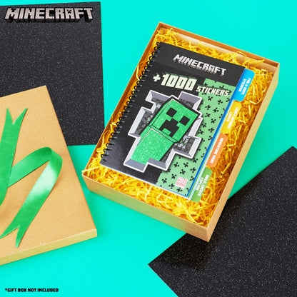 Minecraft Sticker Book for Kids - 28 Sheets, Over 1000 Stickers, Creeper Collector for Scrapbooking, Creative Activity Set, Gamer Gifts for Boys
