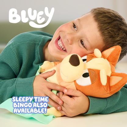 Bluey Sleepy Time 13 Inch Plush With Blanket, Press Tummy To Hear 7 Fun Phrases, Sing Along To The Theme Song, So Soft Made With Deluxe Fabrics And Detailed Stitching