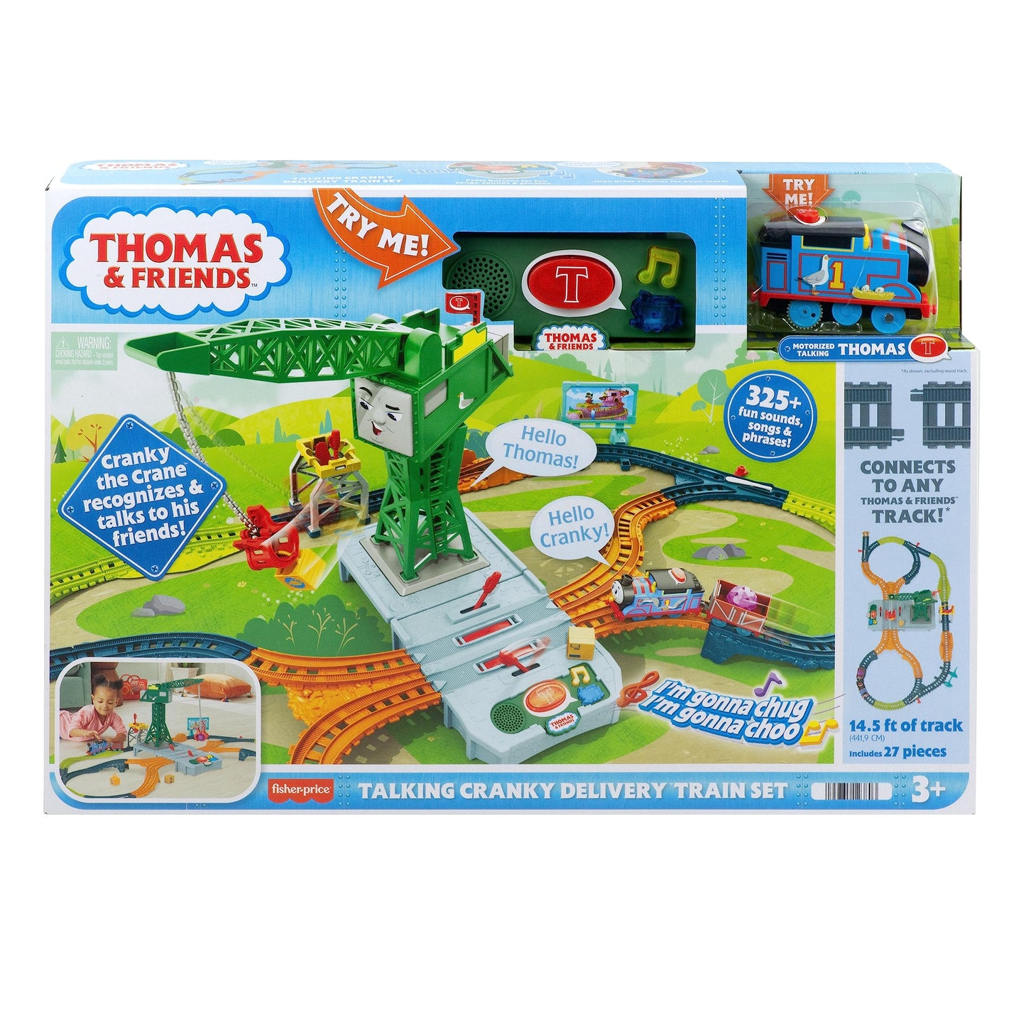 Thomas The Tank Engine - The Sounds of Sodor Cranky Delivery - Three Characters from the Series - Sound Track and Battery Powered Trains - Children's Toy 3+ Years HXG13