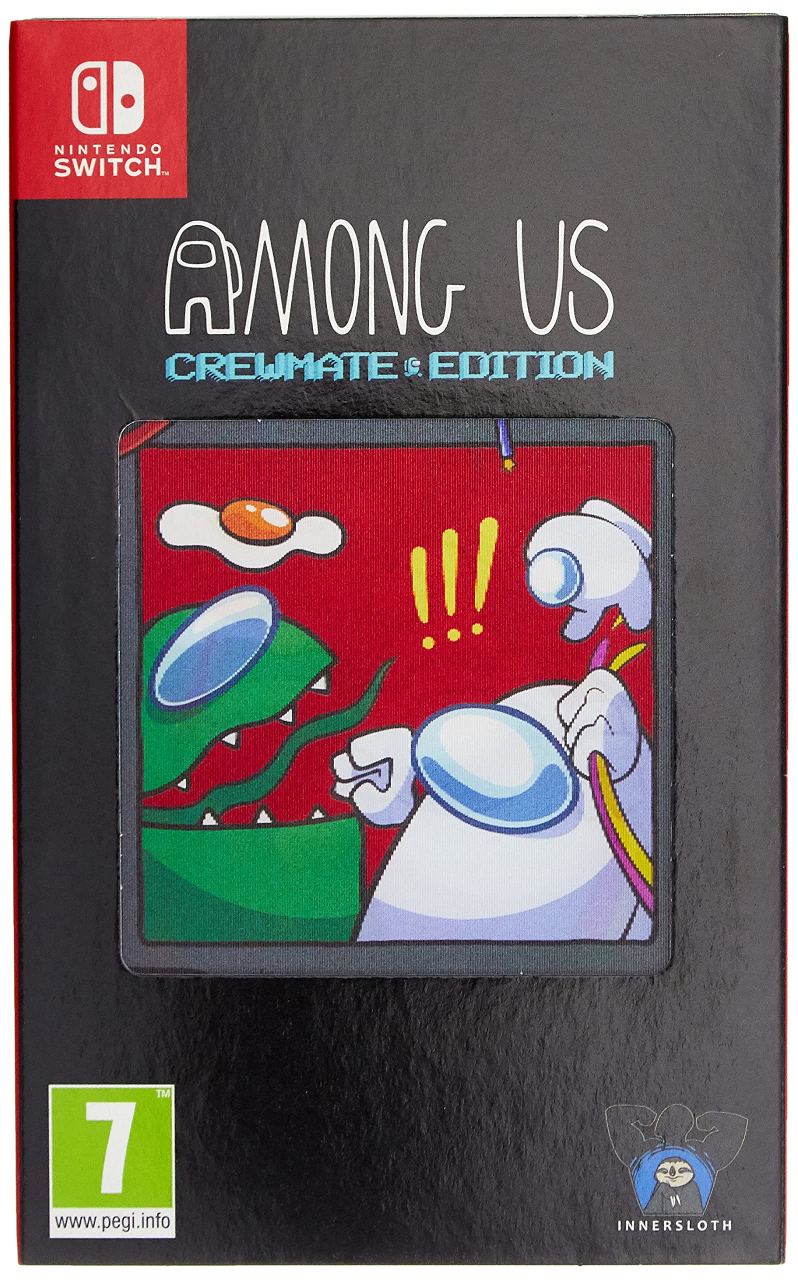 Colorful Among Us Crewmate character from the Crewmate Edition for Nintendo Switch, featuring bright colors and a playful design.