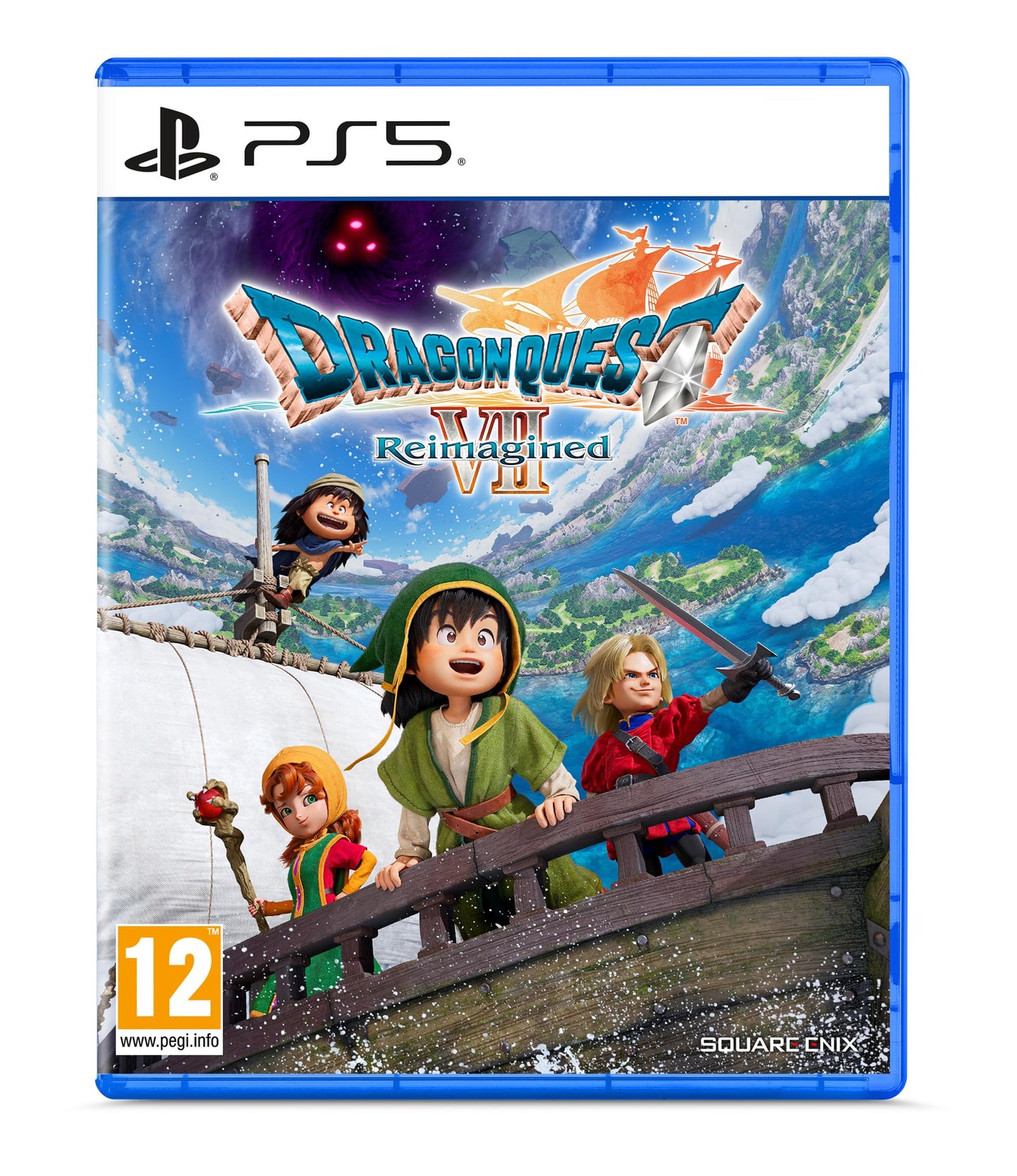 Bandai Namco Dragon Quest VII Reimagined game for PlayStation 5 showing the game case and cover art.