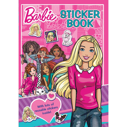 Barbie alligator-themed sticker activity book with reusable stickers and colorful illustrations for children.