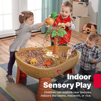Step2 tep2 Dino Dig Sand and Water Activity Sensory Table, 7 Piece Accessory Kit, Toddler Outdoor & Indoor Toy, 2 – 5 Years Old, Kids Activity table for 15L Water and 9kg sand