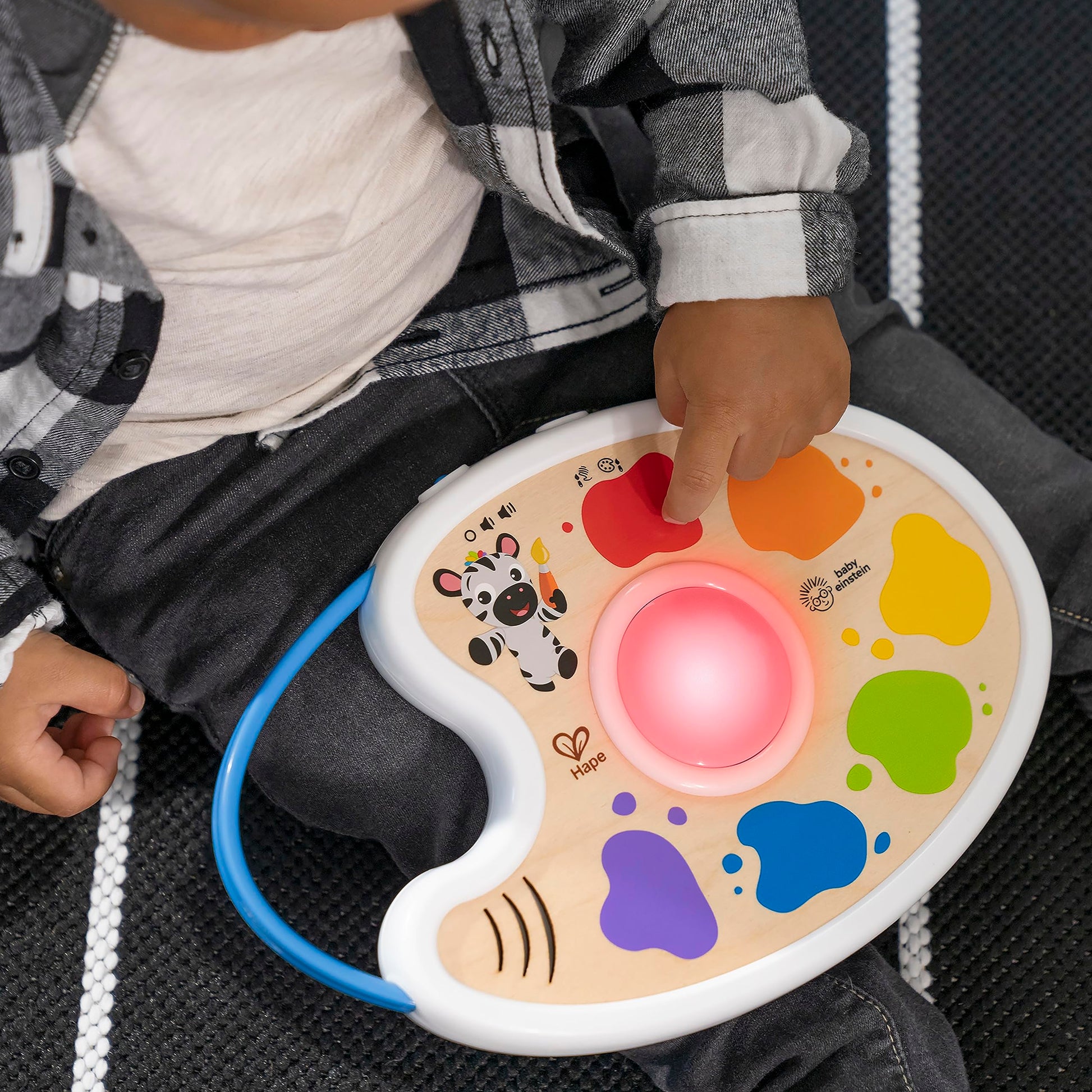 Baby Einstein Bright Starts Playful Painter Magic Touch color palette light-up toy for babies 6+ months, multicolor, suitable for boys or girls.