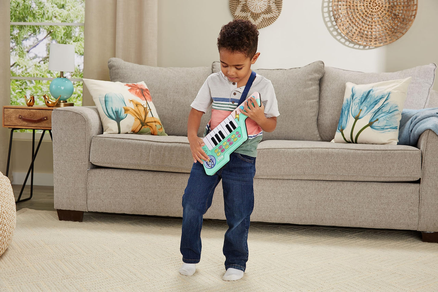 VTech Bluey Keytar, Official Bluey Toy with 5 Instrument Sounds, Phrases, Sound Effects & Melodies, Interactive Musical Toy for Kids 3, 4, 5+ Years, English Version