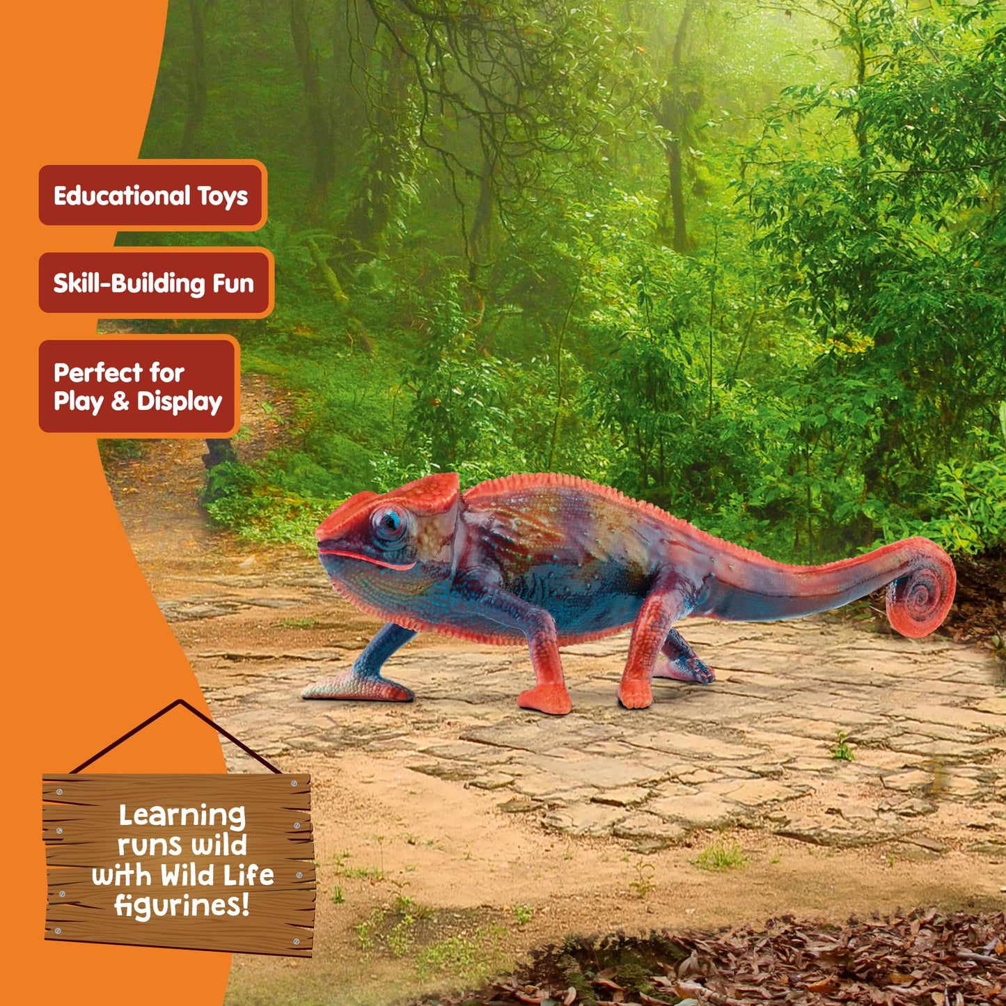 SCHLEICH 14858 Chameleon Wild Life Toy Figurine for children aged 3-8 Years