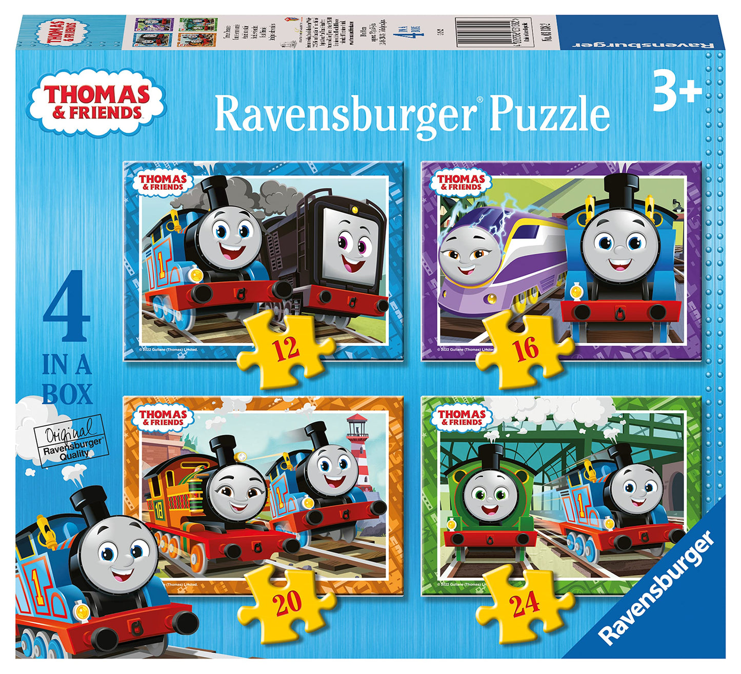 Ravensburger Thomas & Friends 4 in a Box Jigsaw Puzzles for Kids Age 3 Years Up - 12, 16, 20 & 24 Pieces - Educational Toys for Toddlers