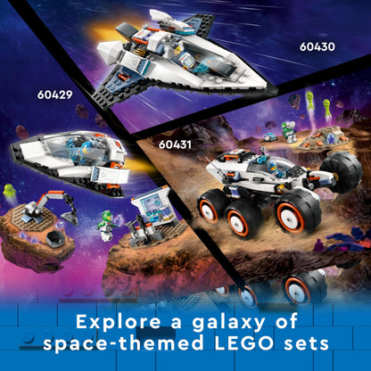LEGO City Spaceship and Asteroid Discovery Set featuring an alien figure and astronaut minifigures for imaginative play.
